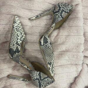 Snakeskin Patterned Women's Heels